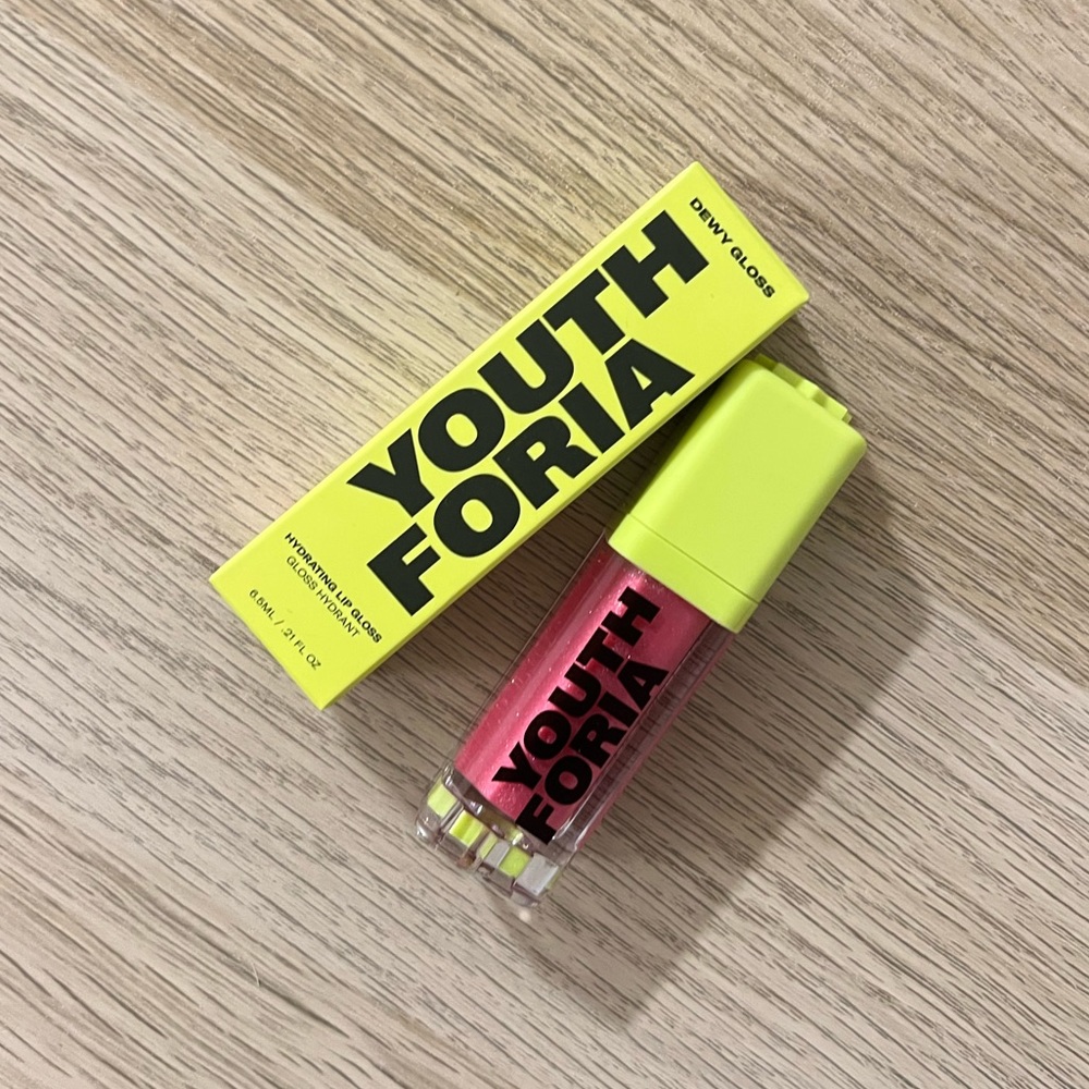 Youthforia DEWY GLOSS Hydrating and Nourishing Lip Gloss Coral Fixation - NEW - Picture 6 of 6